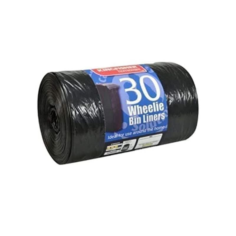 Plastic Bag Wheelie Bin Liners Amazon 30 X 220L Heavy Duty Black