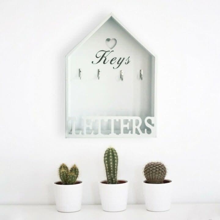 Vintage Look Letter Rack Key Holder
