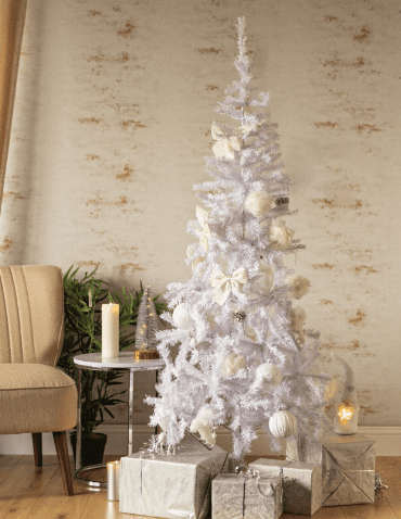 How do you fit a large Christmas tree in a small room