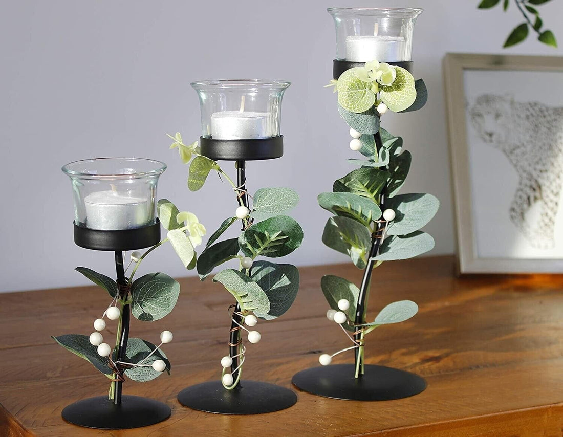 3 piece long candle holders