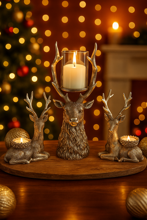 Stag Glass Candle Holder and Tea Light Holders