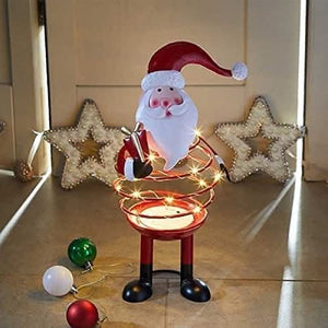 Christmas LED Spiral Light Santa Ornament