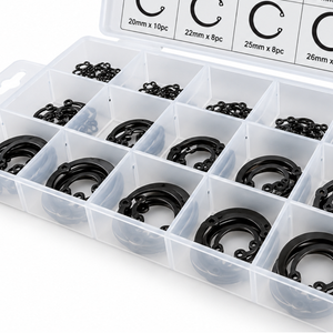 180 Piece Circlip Assortment Kit Internal and External Rings