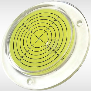 100mm clear acrylic bullseye spirit level.