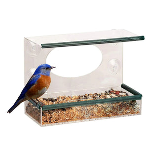 Clear Perspex Window Mounted Bird Feeder Suction