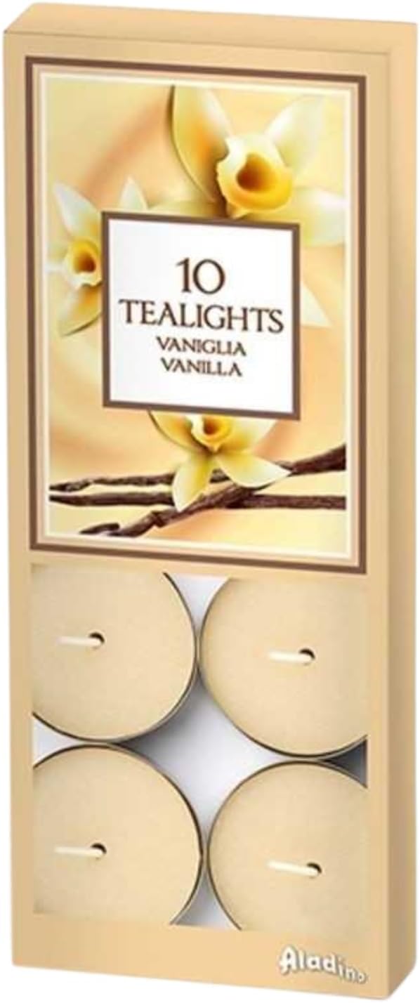 Pack of ten vanilla scented tealight candles