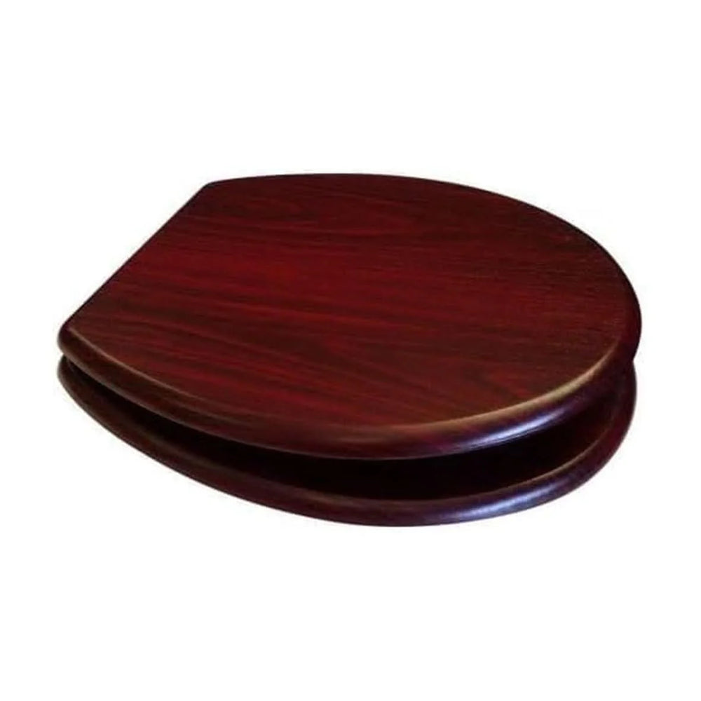 18" Standard Traditional Wooden MDF Toilet Seat - Mahogany