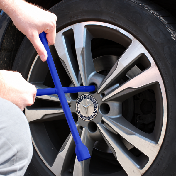 Four Way Cross Wheel Wrench Car Brace Socket Spanner 17-23mm