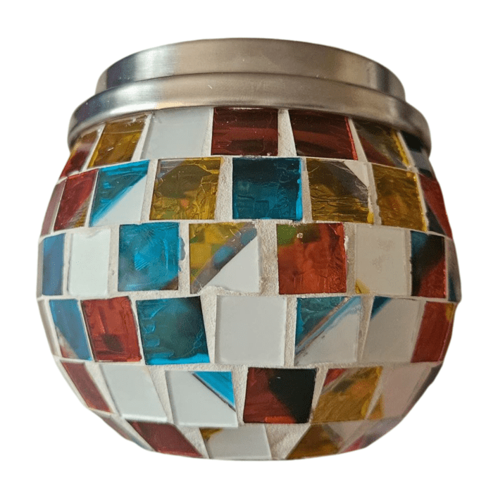 2x MULTICOLOUR MOSAIC SOLAR LIGHT