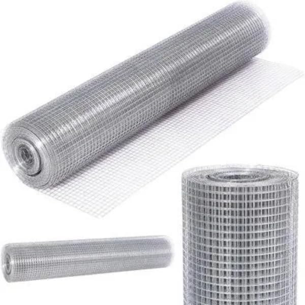 Galvanised welded wire mesh garden roll.