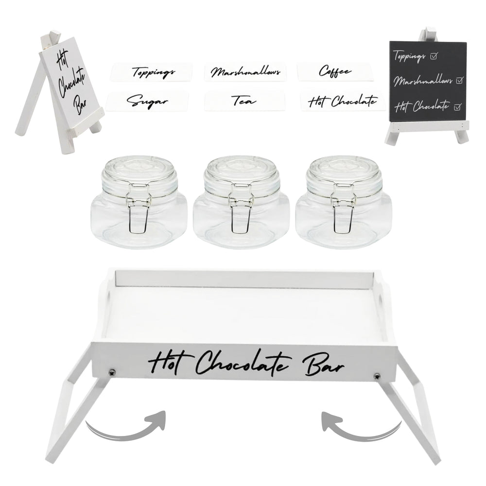 Reversible Hot Chocolate Bar & Tea Coffee Station Set