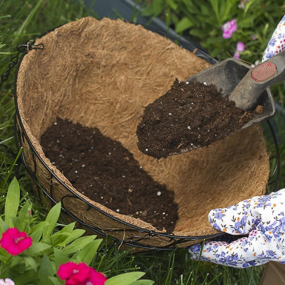 14 inch natural coco fibre hanging basket liner