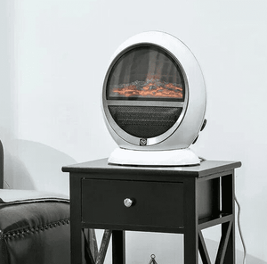 1500W white electric fire fan heater