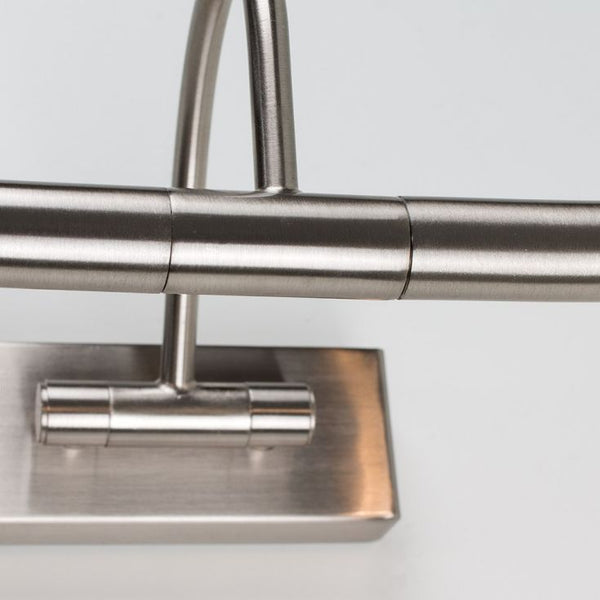 Metallic towel bar on a white background