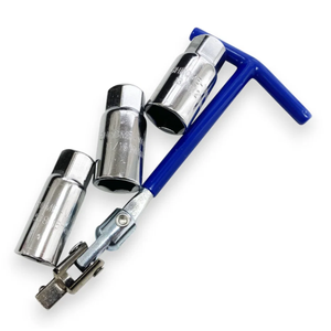 Spark Plug Socket Remover Installer Set Flexi T Bar 16 18 21mm Sockets 4pc Tools