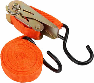 15ft heavy duty ratchet tie down straps with hooks