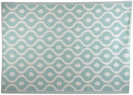 Large Neptune outdoor rug displayed on patio