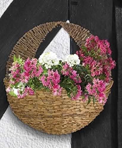 16 inch decorative rattan garden hanging basket