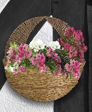 16 inch decorative rattan garden hanging basket