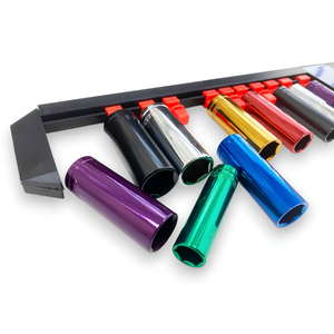 10pc 3/8" Drive Deep Socket Set Multi Colour Metric Long Reach 10-19mm on Rail