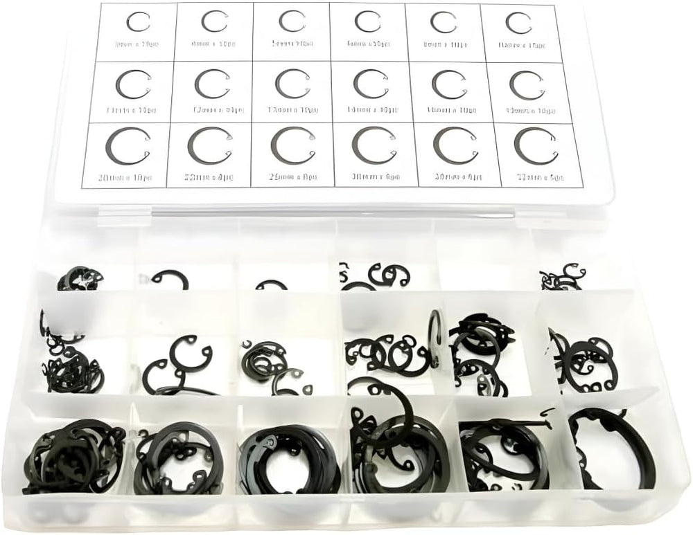 180 piece circlip assortment kit in storage case