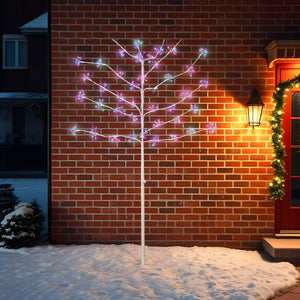 White metal twig tree with adjustable branches