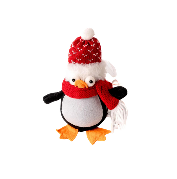 18cm penguin festive decoration shown hanging