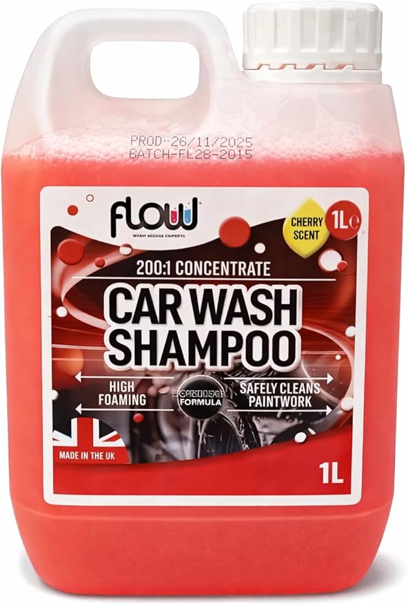1L cherry scented car shampoo bottle