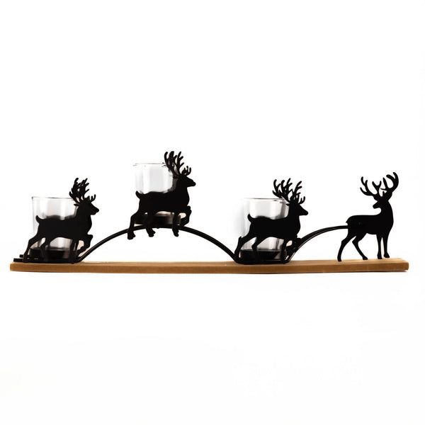 Reindeer 3pc Candle Holder