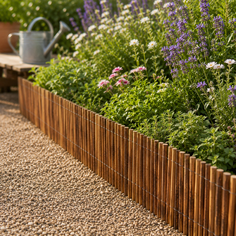 Willow Edging, Garden Edges Borders roll Edging, Flower beds, Borders and Drives 30cm x 2m