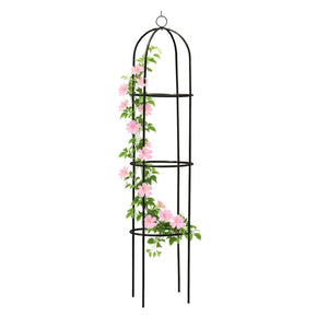 1.9m Metal Garden Obelisk Climbing Plant Support Frame