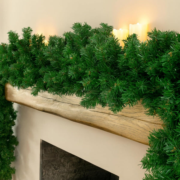 2.8m Christmas garland arranged along staircase