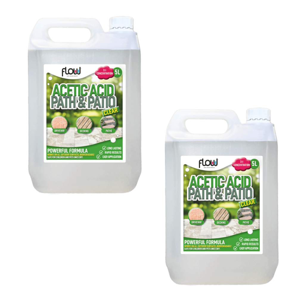 Two 5L acetic acid vinegar cleaners with spray bottle