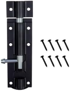 Garden Mile Sliding Black Door Bolt | High-Quality Hardware - HomeSecure