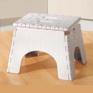 white folding step stool