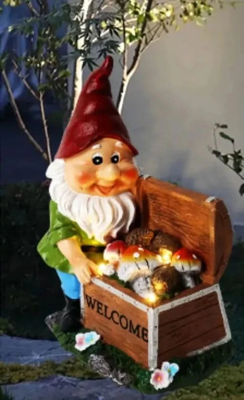 21cm solar garden ornament displayed on a patio
