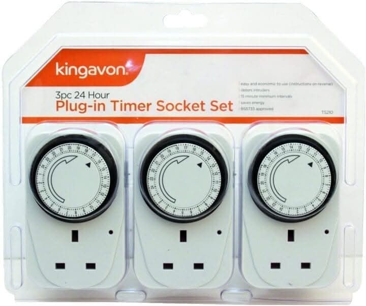 3pc 24 Hour Plug in Timer Socket Set