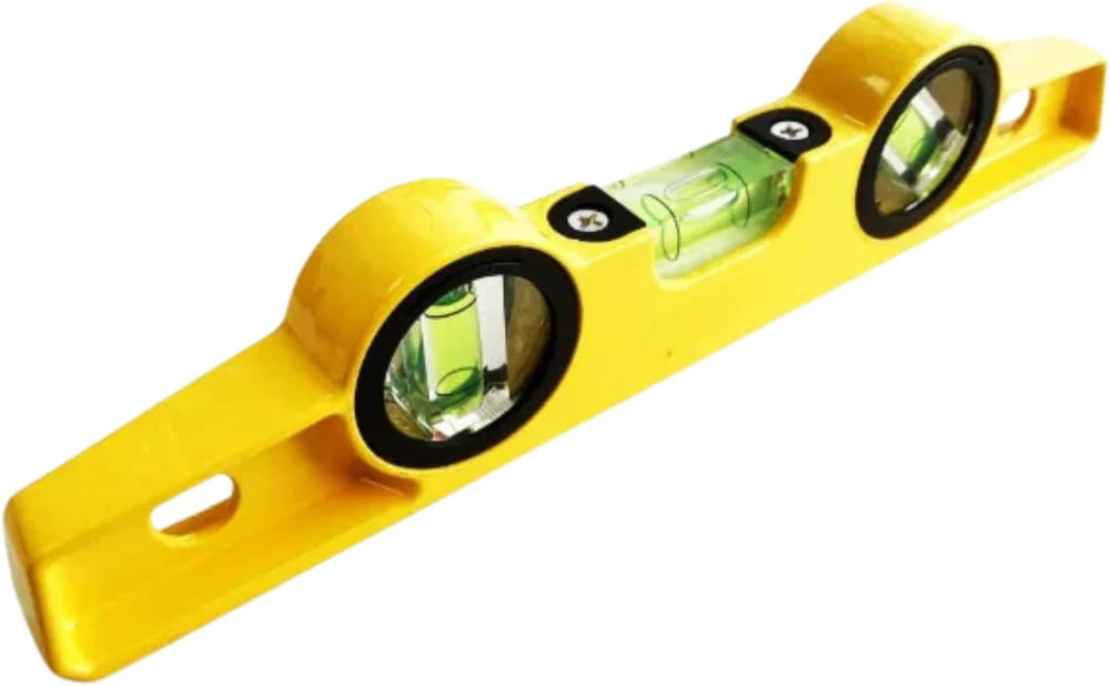 Magnetic torpedo spirit level with carry pouch