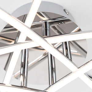 Modern ceiling light fixture with geometric design on a white background