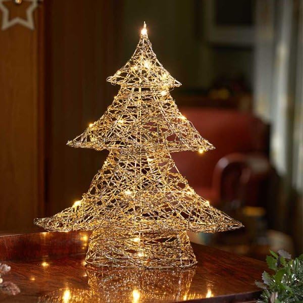 Gold Pre Lit Christmas Tree