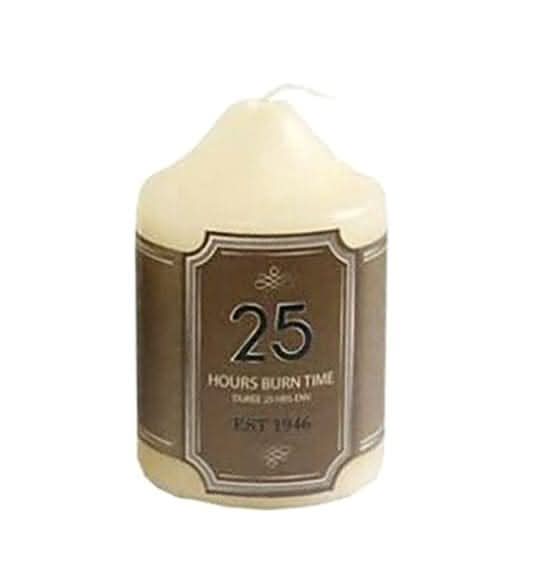 Traditional ivory pillar candle for home decoration