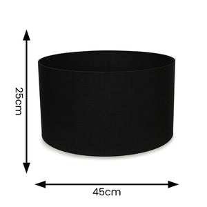 Black cylindrical container with dimensions labeled on a white background