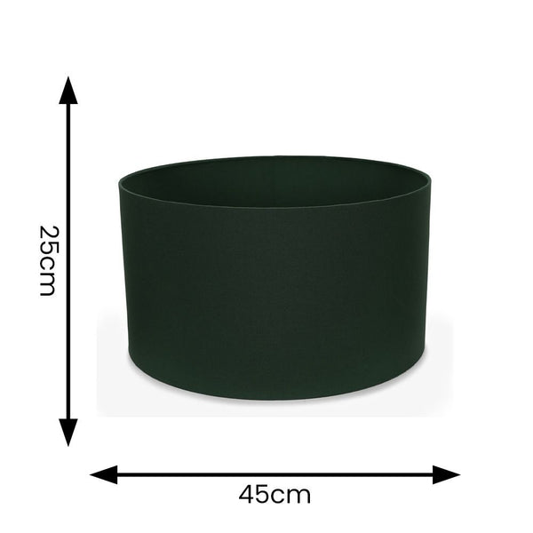 Black cylindrical pot with dimensions labeled on a white background