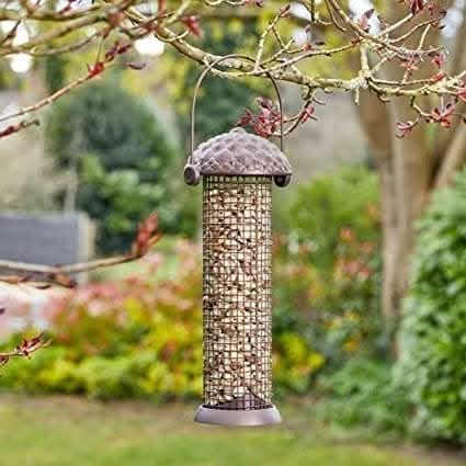26cm bronze acorn peanut bird feeder