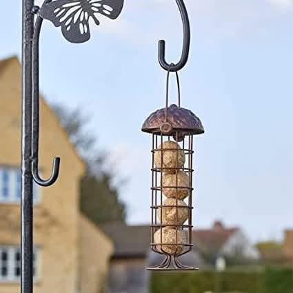 26cm bronze acorn suet ball bird feeder