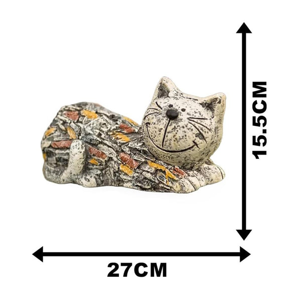 Stone Effect Cat Statue