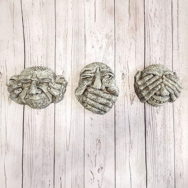 Gargoyle Set Funny Face Wall Plaques