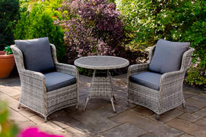 Vienna grey wicker bistro set