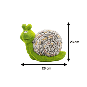 28cm decorative snail ornament displayed outdoors