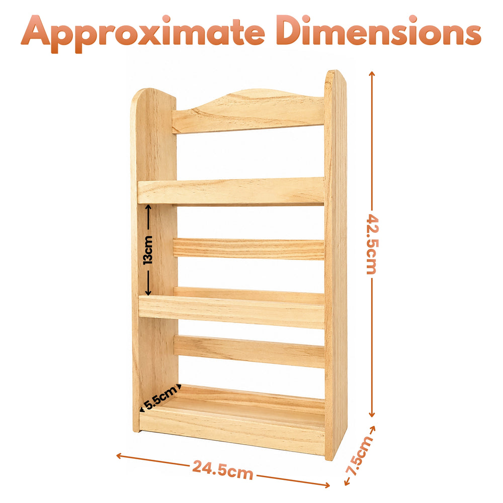3 Tier Wooden Spice Rack Kitchen Storage Shelf